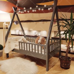 Łóżko domek drewniane dla dzieci TIPI 5